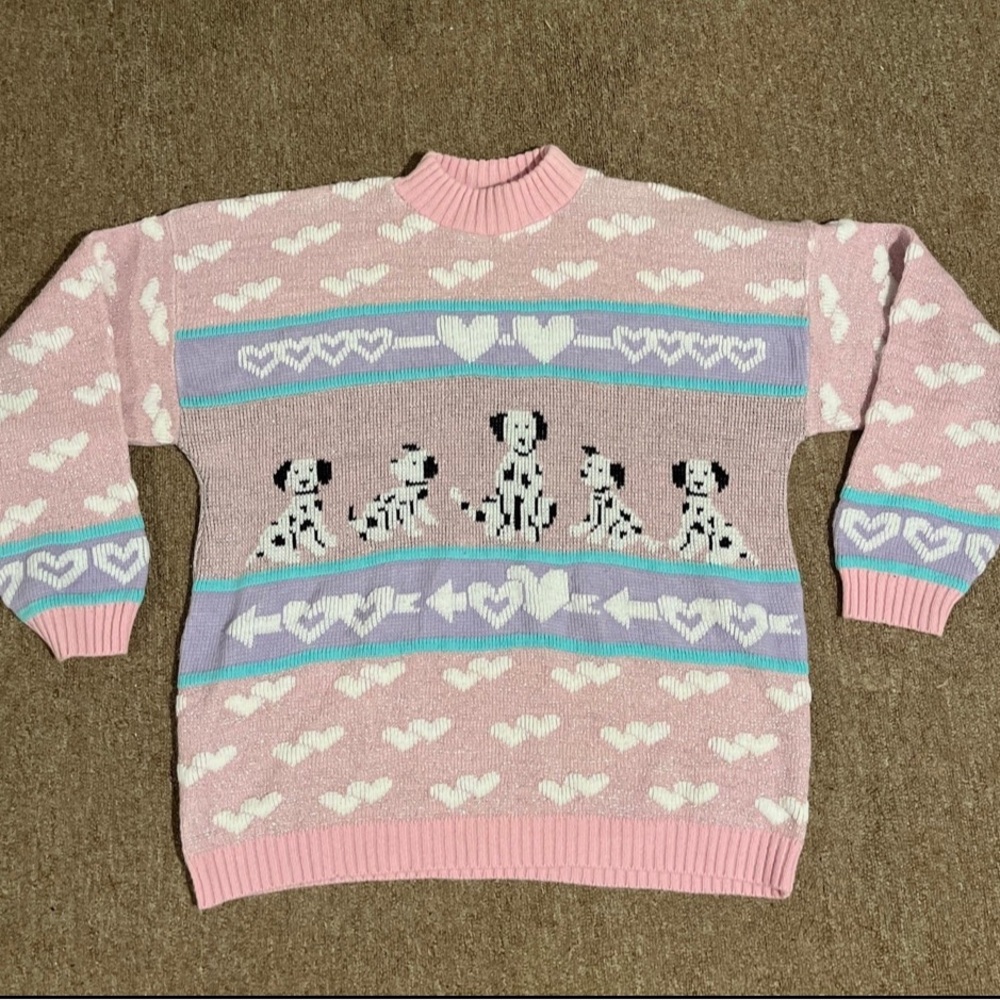 RARE adele knitwear dalmatian sweater